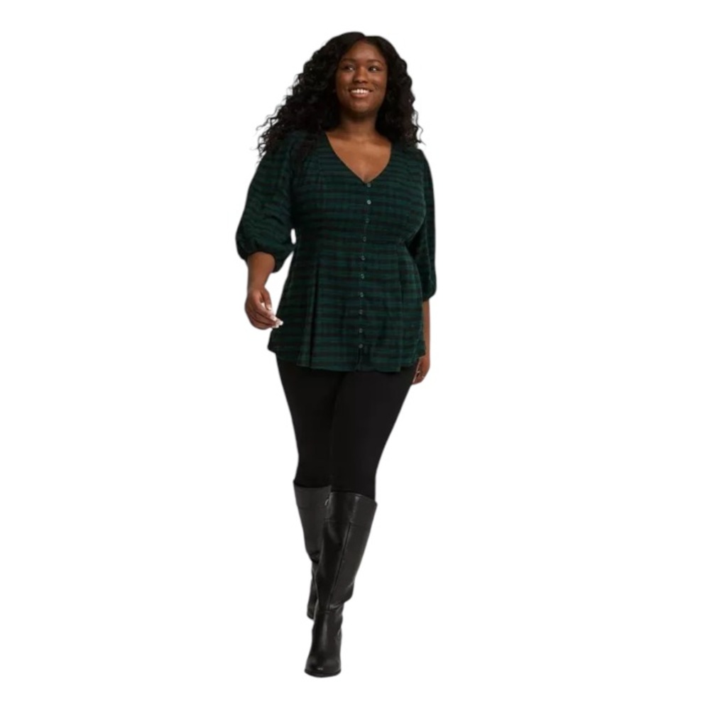 Torrid Fit And Flare Softest Flannel Tunic TopSize (2) 18/20